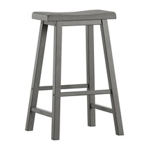 Inspire Q Salvador II Saddle Seat Backless Bar Stools (Set of 2) by Classic Grey - $95.68