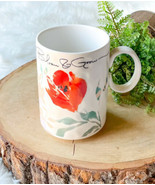 Anthropologie Brynne Mug Cup BLOOM &amp; GROW Stoneware Floral Stoneware Flo... - £21.82 GBP