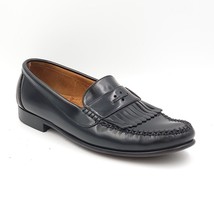Bert Pulitzer Men Slip On Kiltie Loafers Size US 10.5D Black Leather - $17.81