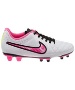 Nike Women Tiempo Rio II FG White Pink Leather Soccer Cleats Size 11 630... - $88.75 CAD