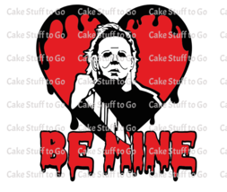 Valentine Day Michael Myers  Edible Cake Topper Decoration - £10.21 GBP