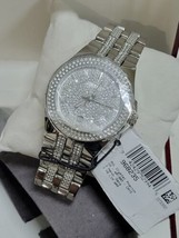 Nwt Bulova Men&#39;s $675 Phantom Pave Crystals Bling To The Utmost Silver 96B235 - $177.30