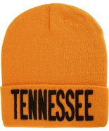 Tennessee Adult Size Winter Knit Cuffed Beanie Hat (Orange/Black) - £16.20 GBP