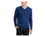 Alfani Men&#39;s Solid V-Neck Cotton Sweater in Indigo Heather-Size 2XL - $16.97