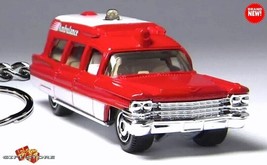 Rare Keychain Red Cadillac Ambulance Coach Custom Ltd Great Gift Novelty - £35.56 GBP