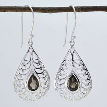 bewitching Smoky Quartz 925 Sterling Silver Brown Earring Natural wholesale CA - £16.73 GBP