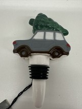 Threshold Car with Christmas Tree on the Roof Bottle Stopper, gray  cera... - $181.40 MXN