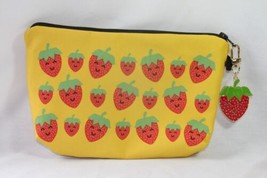 Pouch (new) STRAWBERRY POUCH - W/ STRAWBERRY ZIPPER FOB - 5.5&quot; TALL X 8.... - £11.53 GBP