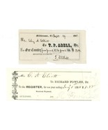 2 1864 advertising invoices waybill doctors Abell Fower Guilford Middlet... - £11.00 GBP