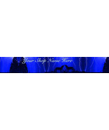 Web Banner Autumn Blue Stormy Wolves Custom Designed   19a - £5.59 GBP