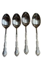 Stainless Steel 4 Oval Dinner Spoons Flatware UNF220 KOREA - $14.02