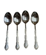 Stainless Steel 4 Oval Dinner Spoons Flatware UNF220 KOREA - £11.02 GBP
