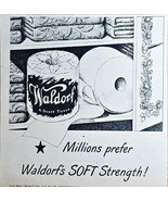 WALDORF&#39;S SOFT STRENGTH TOILET PAPER - Millions prefer - 1946 Vintage Pr... - $197.50 MXN