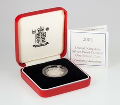 2001 Grande-Bretagne Argent Un Livre Preuve Piefort Pièce de Monnaie, Km... - €105,51 EUR