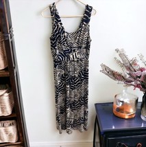 Lilly Pulitzer long DRESS Vacation SIZE Large sleeveless Navy &amp; White - $34.64