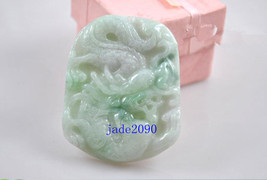 Free Shipping - green jadeite jade dragon , Elegant Natural green Dragon jadeite - £20.65 GBP