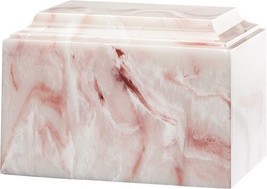 Large/Adult 225 Cubic Inch Tuscany Pink Cultured Onyx Cremation Urn for Ashes - £202.87 GBP
