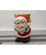 Santa Claus Ceramic Figure Tealight Candle Holder 4 Inch - £11.80 GBP