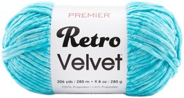 Premier Yarns Retro Velvet Yarn-Aqua - £11.84 GBP