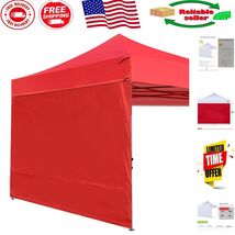 Versatile Red Waterproof Canopy Sidewall - Fits 10x10 &amp; 10x20 Pop-Up Tents - $921.56 MXN