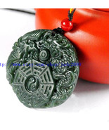 Free Shipping -  china Gossip Dragon Phoenix pendants ,lack green jadeit... - $26.00