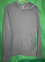 J. Crew Garment Dyed Knit Goods Slub Cotton Yarns Medium Hooded Pullover - £23.36 GBP
