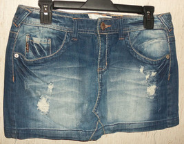 Excellent Womens / Juniors Maurices Distressed Blue J EAN Mini Skirt Size 9/10 - £20.09 GBP