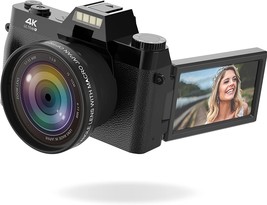 Superiortek Vlogging Camera, 4K Digital Camera For Youtube With Wifi, 16X Zoom, - £106.93 GBP