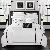Chic Home Cs3138-An Mayan 24 Pc. Bed In A Bag Comforter Set, King, White - $137.96