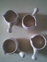 015 4 Cooks Tools Miniature White Ceramic Crocks/Ramikins with Handles - $21.99