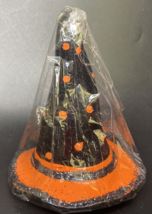 Vintage Halloween Witch Hat Candle Walmart Brand 5&quot; Glitter New RARE SKU H24 - £47.84 GBP