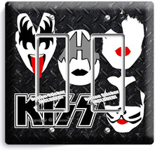 Kiss Shock Hard Rock Heavy Glam Metal Band 2 Gfci Light Switch Plates Room Decor - £11.19 GBP
