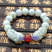 Free Shipping -  Handcrafted Grade AAA Natural Green Jadeite Jade with Red jade  - $30.00