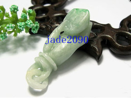 Free Shipping - Hand carved Natural  Green jadeite jade carved buddha Hand  char - £20.95 GBP