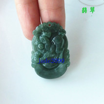 Free Shipping - green jadeite jade pig , Elegant Natural green pig jadeite jade  - £15.89 GBP