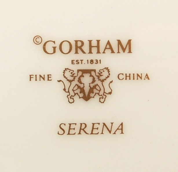 Gorham Serena Fine China 6" Saucer Platinum Trim Item image 3