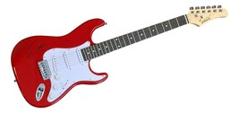 Alice Cooper Signé 39 &quot; Glarry Rouge Électrique Guitare Bas - £349.63 GBP