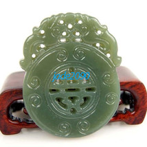 FREE SHIPPING - good luck Health natural green jade Amulet  charm pendant - jade - £15.94 GBP