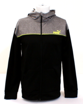 Puma Gray &amp; Black Zip Front Hoodie Hooded Jacket Youth Boy&#39;s XL NWT - £55.38 GBP
