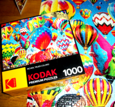 Jigsaw Puzzle 1000 Pieces Hot Air Balloon Festival Kodak Colorful Photo Complete - $13.85
