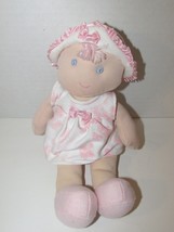 Koala Baby girl first Doll Baby rattle Pink flowers butterflies hat blonde soft  - £16.50 GBP