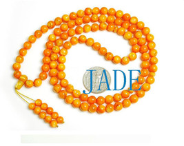 Free shipping - natural yellow jadeite Mala  natural yellow jadeite jade beads M - £23.46 GBP