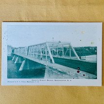 Granite Street Bridge, Manchester, New Hampshire NH Postcard F. E. Nelson - $5.89