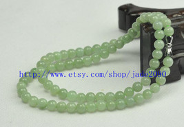 Free Shipping -  Real Jadeite Jade  Natural Green Round Beads jadeite jade charm - £23.58 GBP