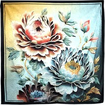 NWT Silk Scarf 53&quot;x53&quot; Super Large Square Shawl Wrap S2213 Xiang Yun Sha - £36.64 GBP