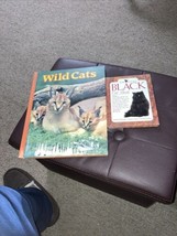 Lot For Cat Lovers Black Cat Book &amp; Wild Cats - £6.15 GBP