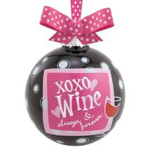 Ornament Epic Products XOXO Wine Always and Forever Wine Glass Bulb Glass - £16.47 GBP