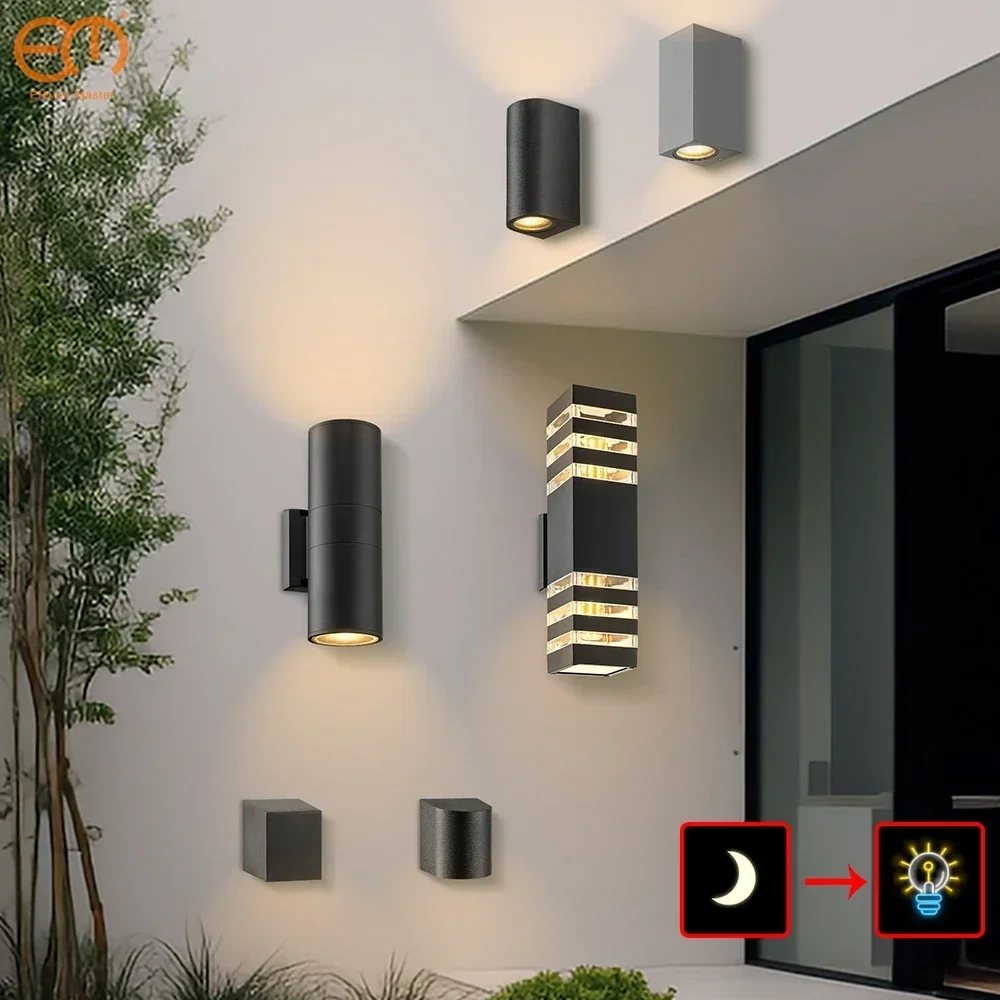 Waterproof indoor outdoor GU10 E27 Base Led wall lights With Sensor LED Wall - £16.09 GBP+