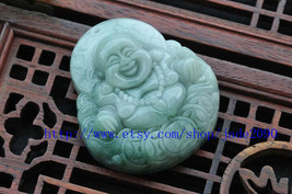 FREE SHIPPING - Natural light green  jade jadeite Happy /  happiness /  Compassi - £19.42 GBP