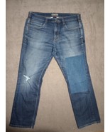 511 Tactical Jeans Mens 36x30 Blue Distressed Patchwork Straight Leg Wor... - $15.00